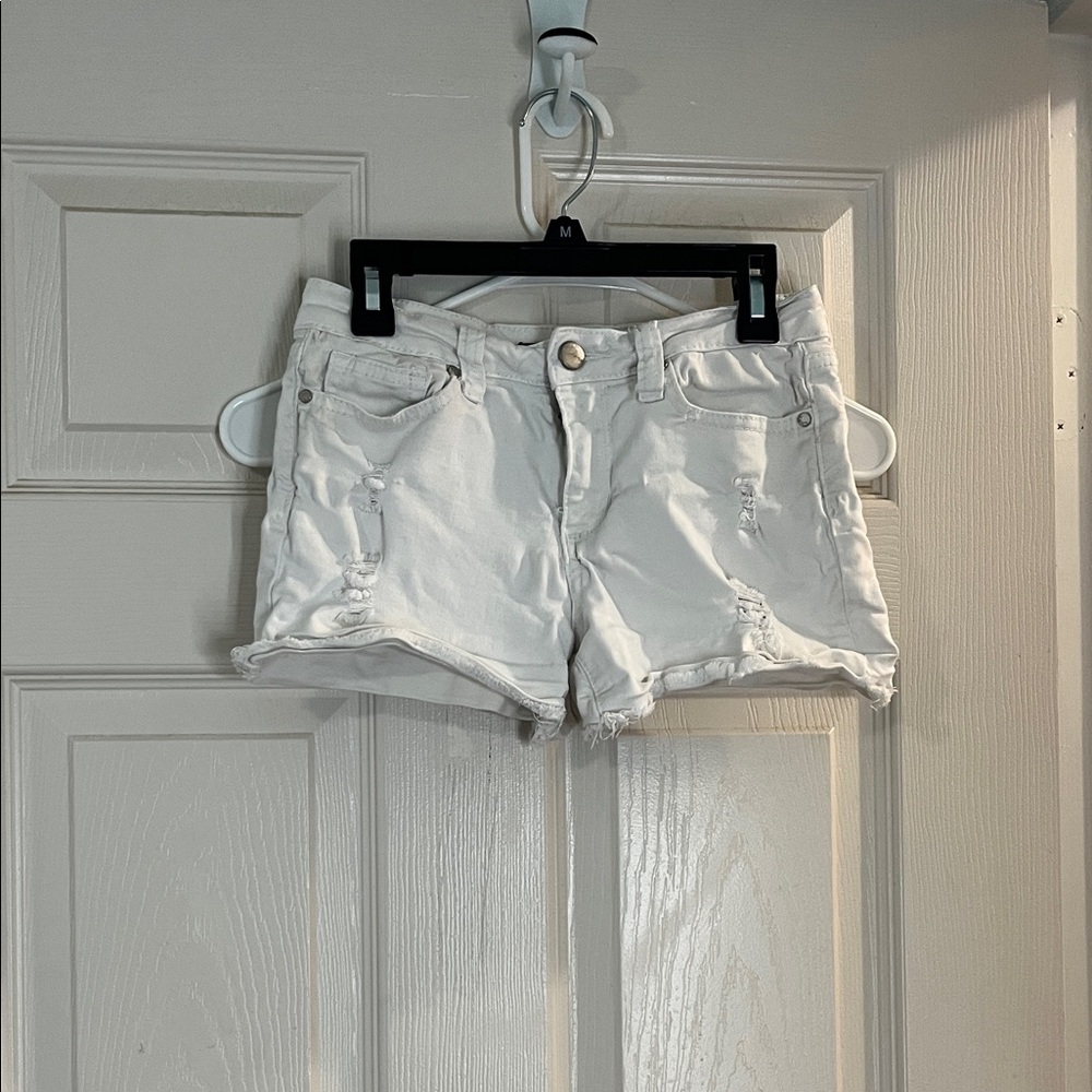 Joe's Jeans White Distressed Jean Shorts